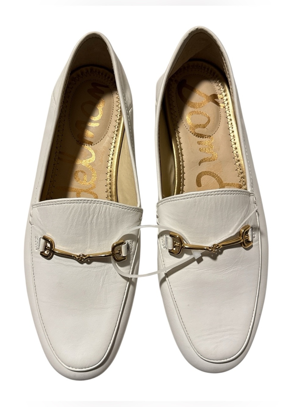Sam Edelman- Women’s Loraine Bit Loafer in Bright white Leather